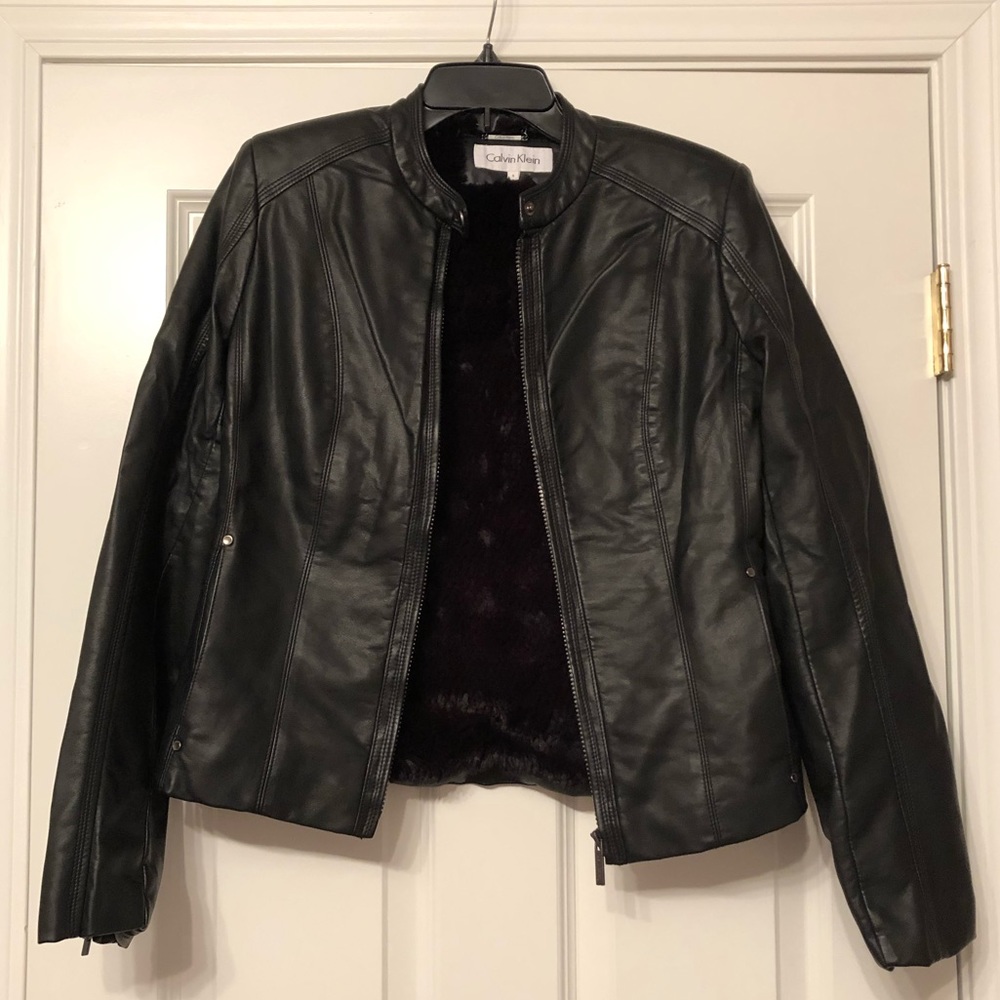 Calvin Klein Faux Leather Jacket (S)
